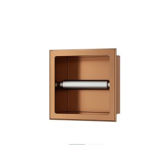Sanifun Kenzo toiletrolhouder zonder klep inbouw geborsteld brons koper. 1