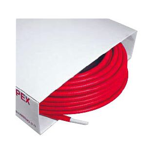 Tubipex diameter 16 x 2.0 lengte 50 meter 6 mm voorgeïsoleerd met rode mantel. 1